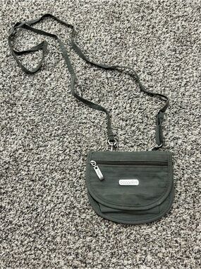 Baggallini Small Crossbody Purse Mini Nylon Grey Travel Vacation Lightweight